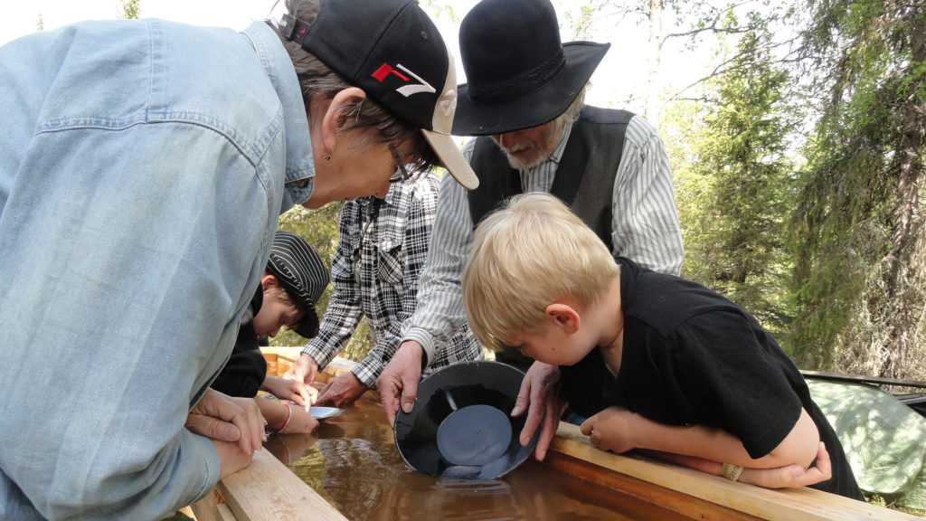 Gold panning tour in Gold Museum, Lapland